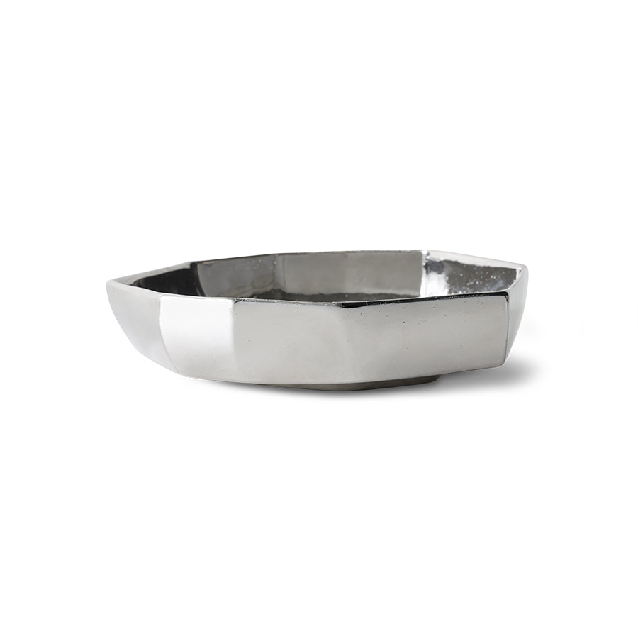 HKliving Schale CHROME L chrome silber | 25x23x6cm