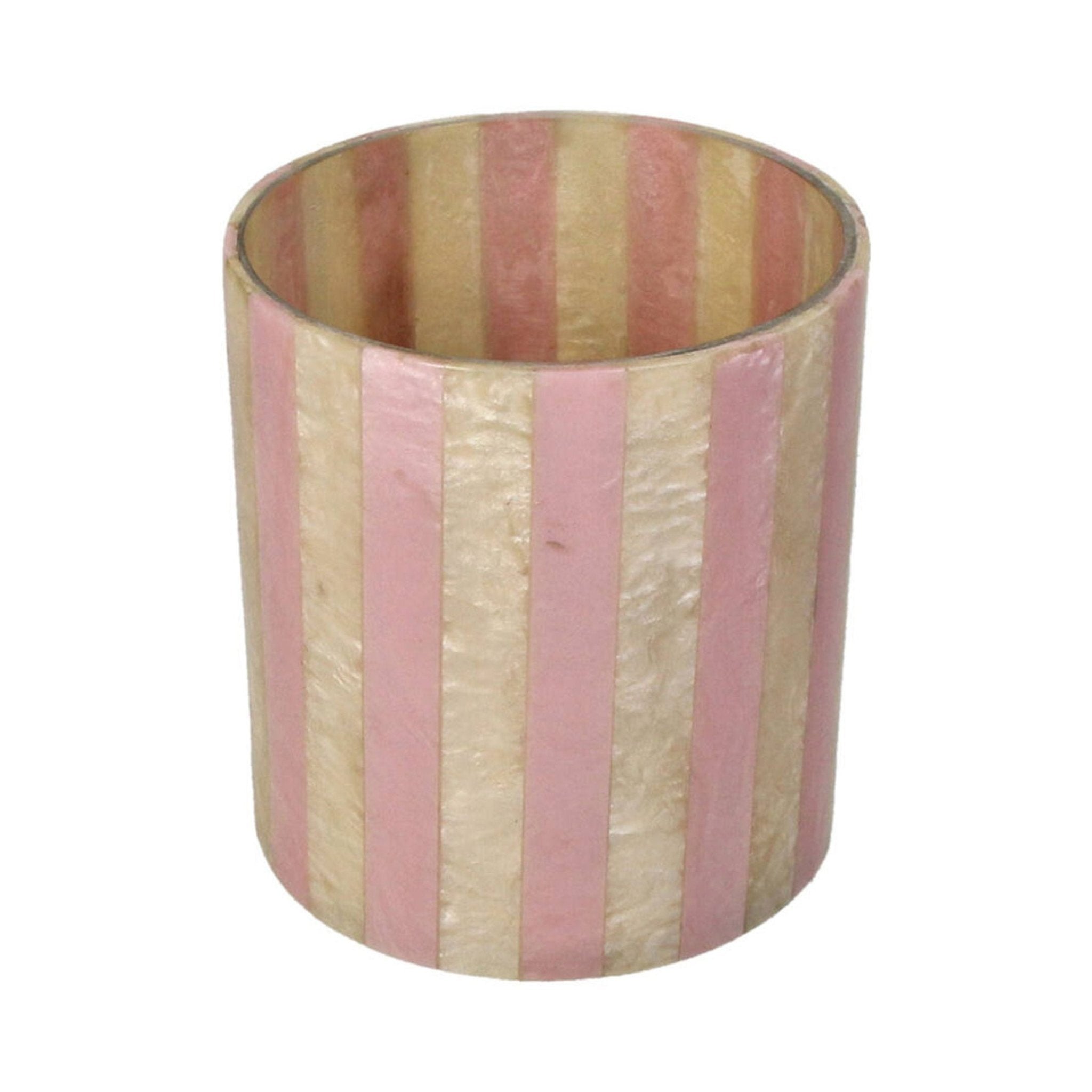 Kersten Kerzenhalter STRIPES rosa creme | Ø10x12cm - Sir Henrys