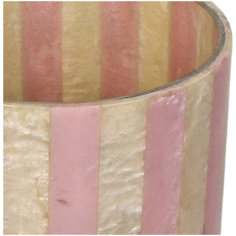 Kersten Kerzenhalter STRIPES rosa creme | Ø10x12cm - Sir Henrys
