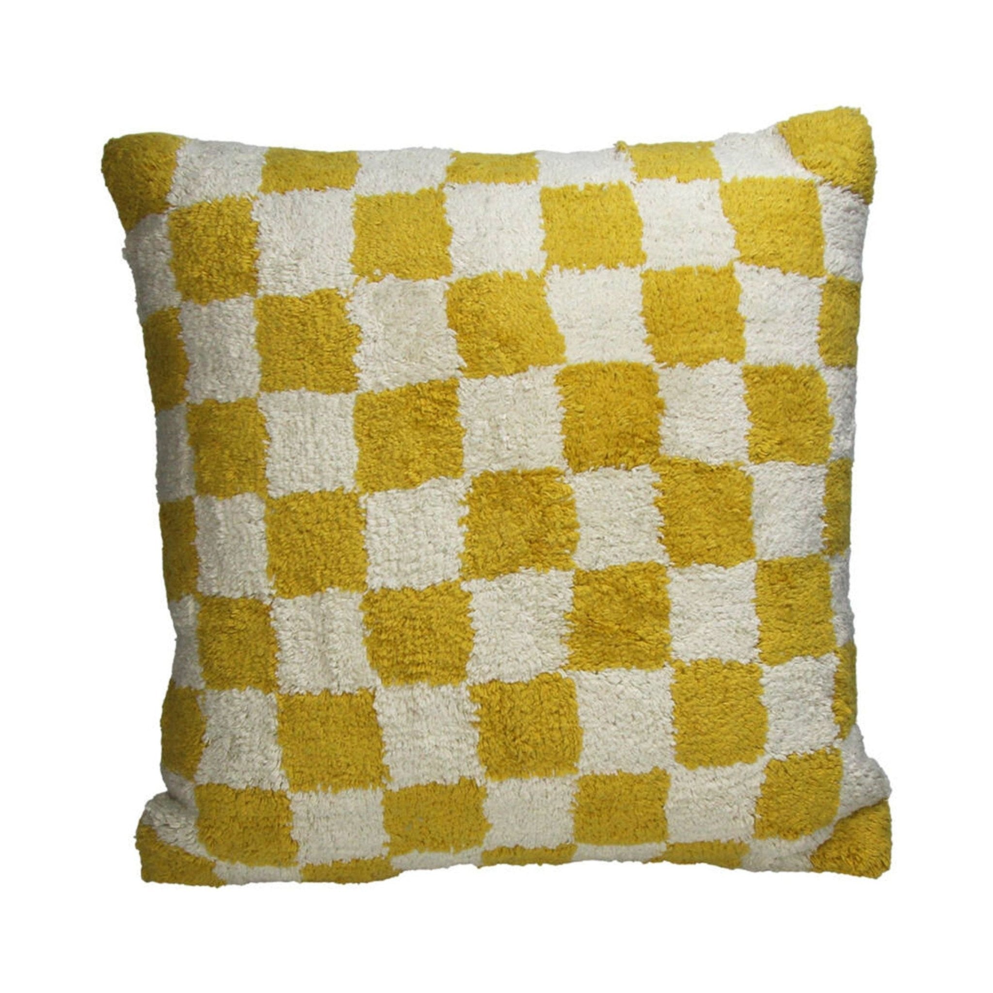 Kersten Kissen CHECKER gelb creme | 50x50cm - Sir Henrys