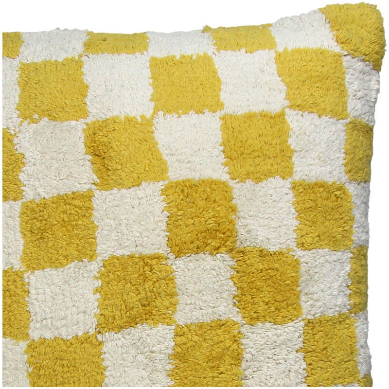 Kersten Kissen CHECKER gelb creme | 50x50cm - Sir Henrys