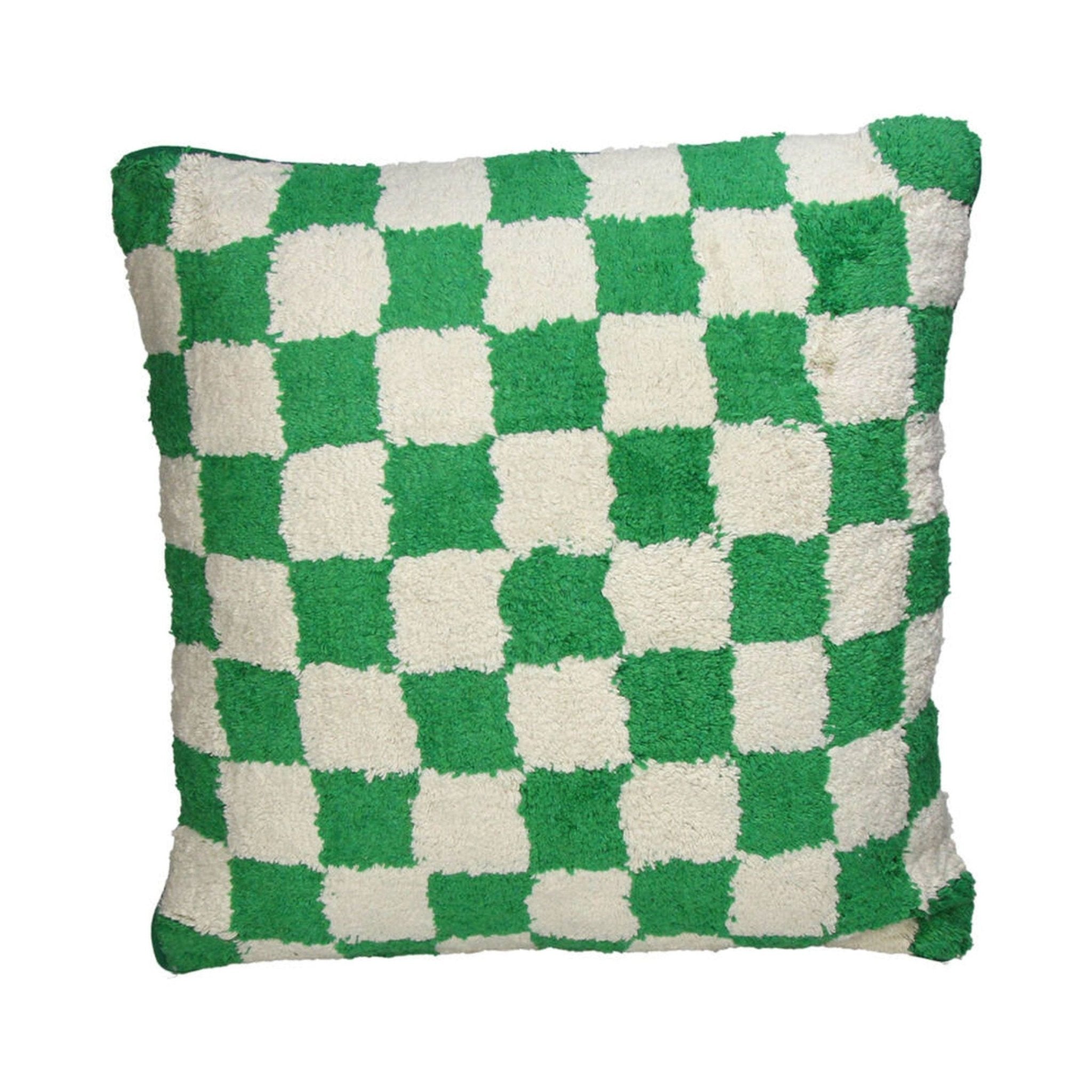 Kersten Kissen CHECKER grün creme | 50x50cm - Sir Henrys