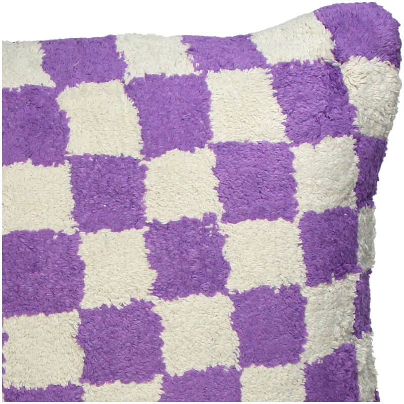 Kersten Kissen CHECKER lila creme | 50x50cm - Sir Henrys