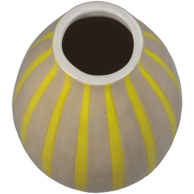 Kersten Vase STRIPES gelb | Ø12x18cm - Sir Henrys
