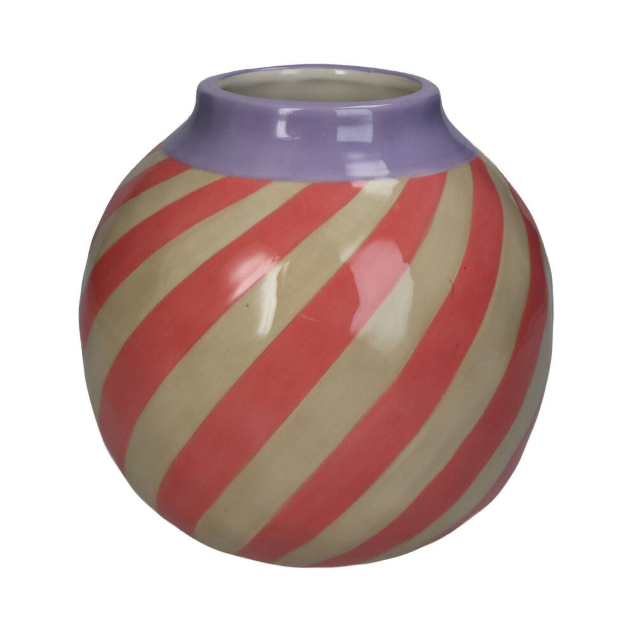 Kersten Vase STRIPES rosa | Ø16cm - Sir Henrys