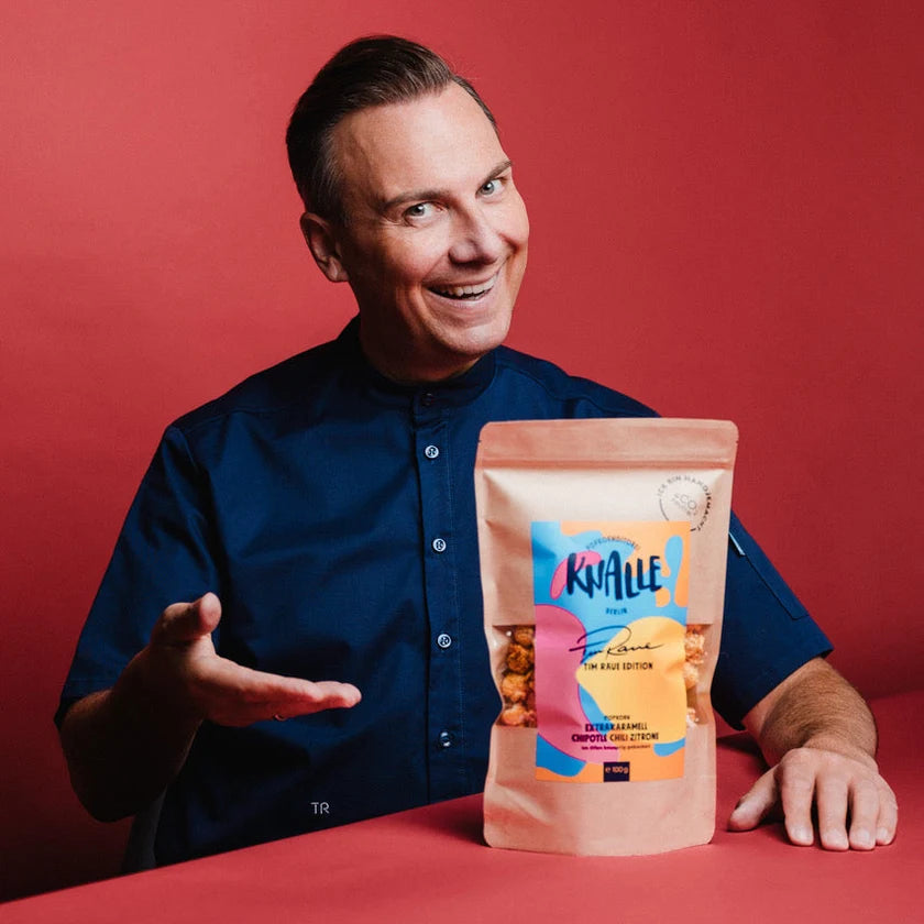 Knalle Popkorn Extrakaramell Chipotle Chili Zitrone 100g (Tim Raue)