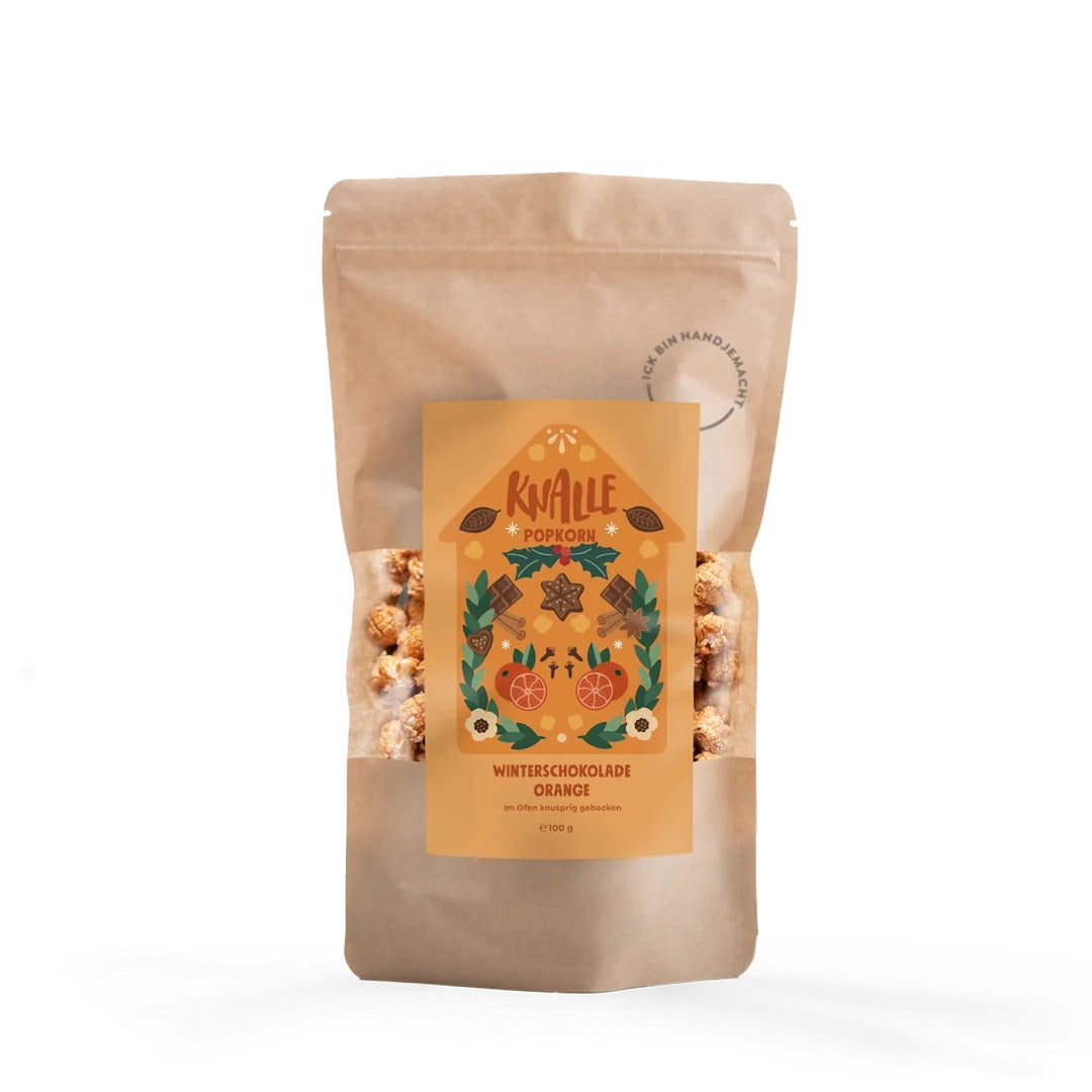 Knalle Popkorn WINTERSCHOKOLADE ORANGE | 100g