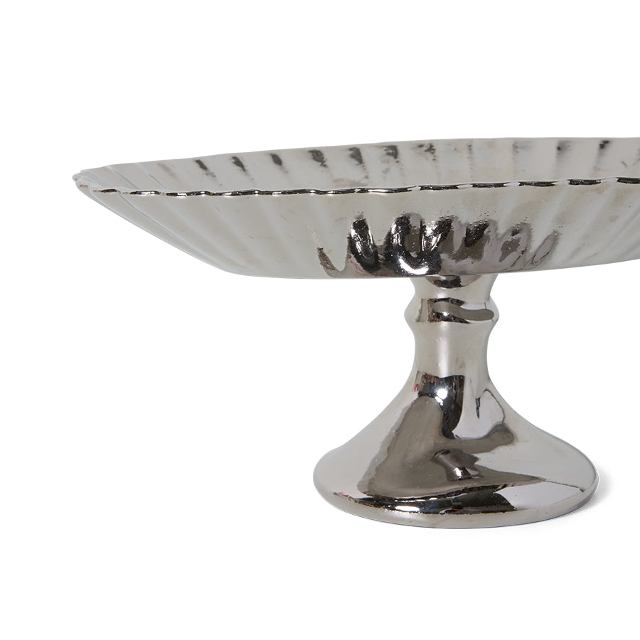 HKliving Platte CLEAN new classics chrome silber | 34x23x12,3cm