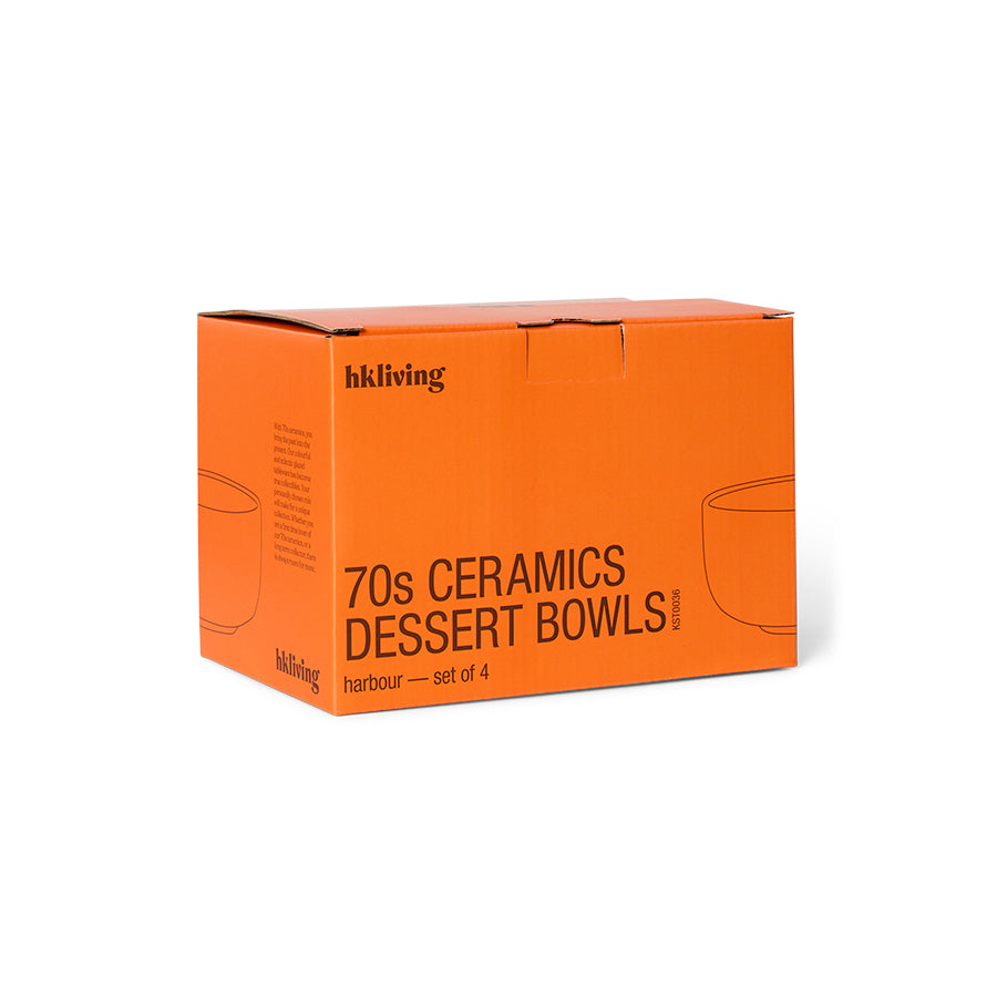 HKliving Desert Bowls HARBOUR 70's bunt 4er Set | Ø 12,5cm H 6cm