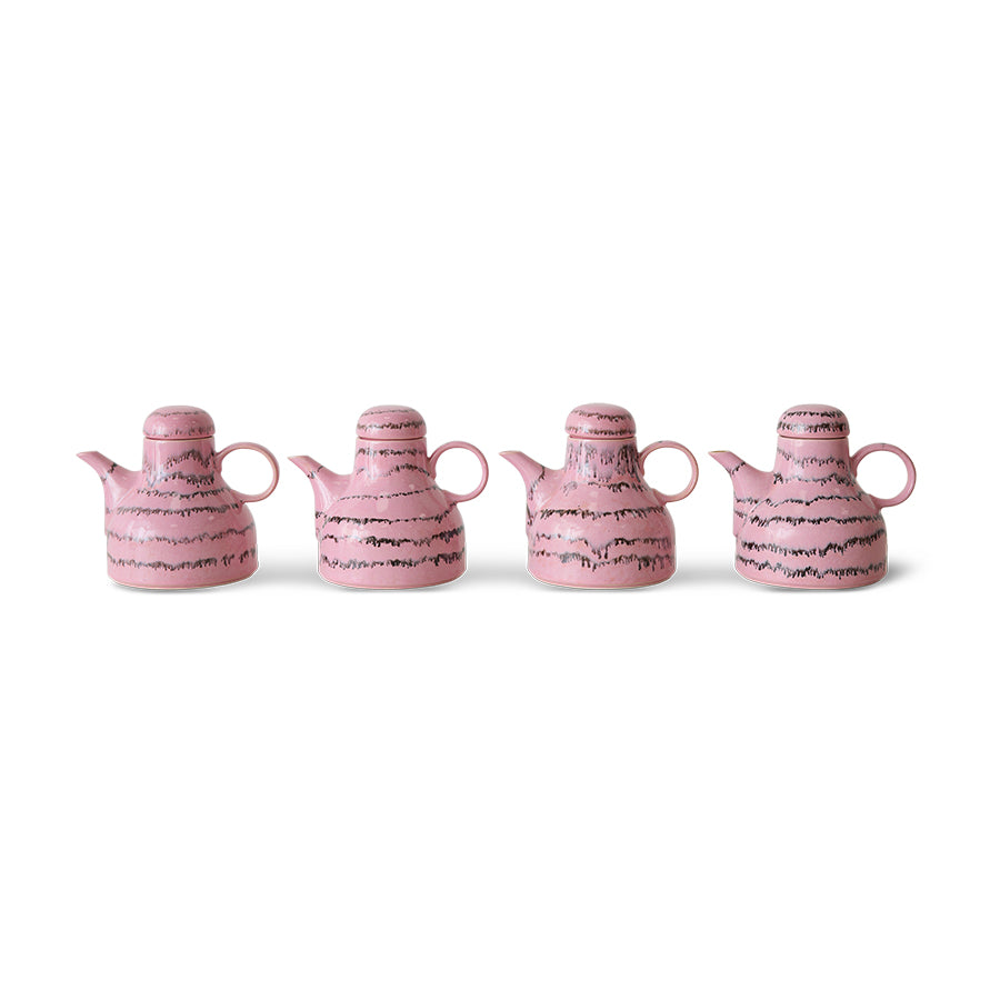 HKliving Kaffeekanne BUBBLE 70s Ceramics pink | 19x14x17,7cm