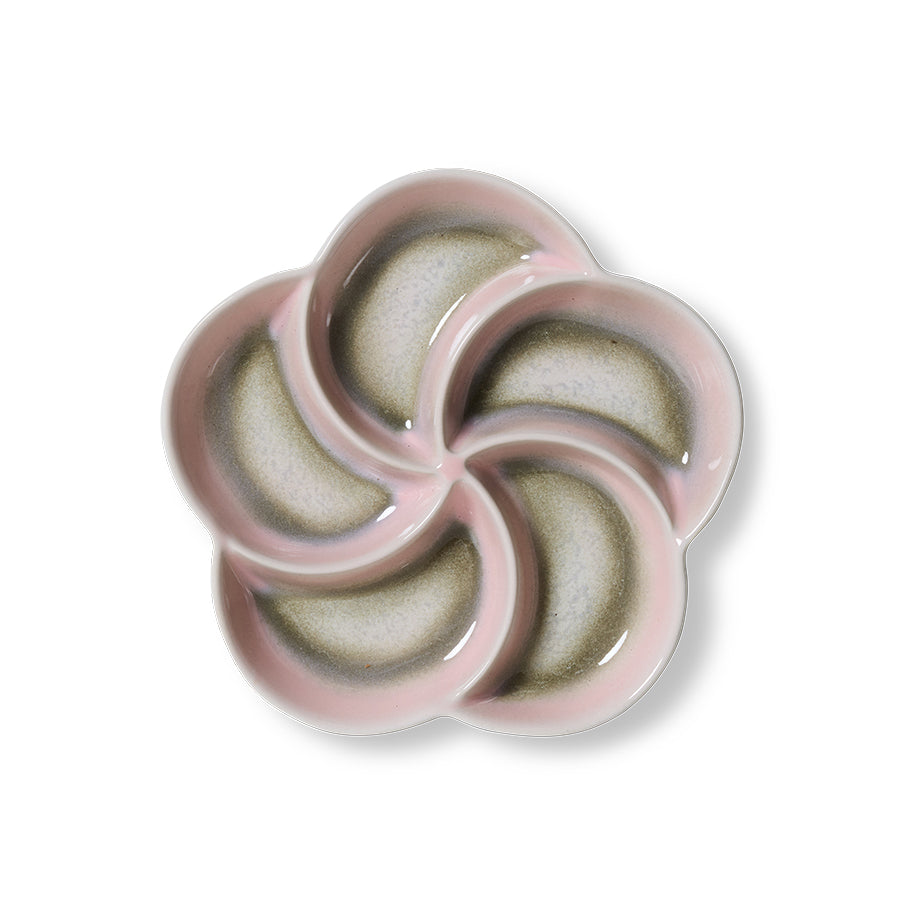 HKliving Schale Snack Tray MUSE 70s Ceramics rosa | Ø20x3cm