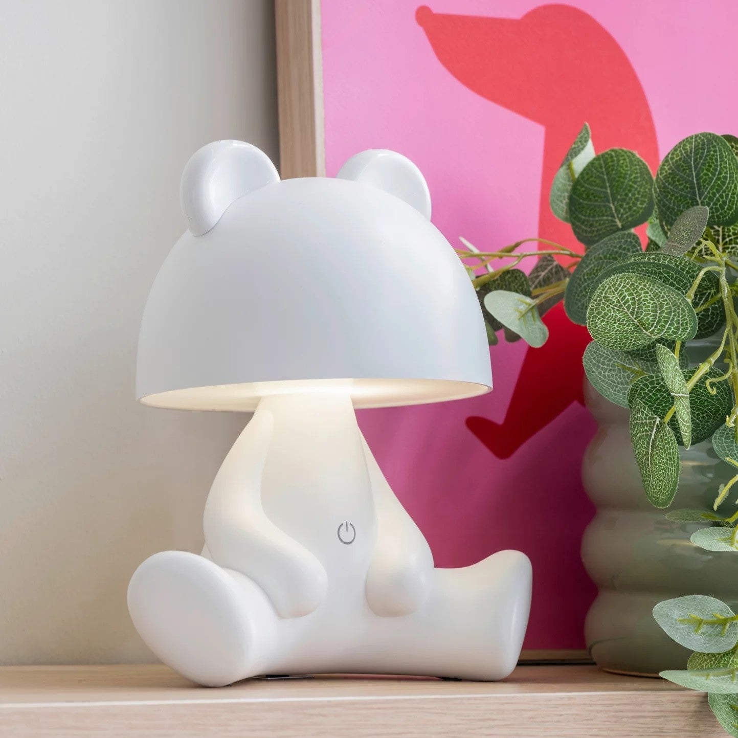 Leitmotiv Tischlampe BEAR weiß | 17x27 cm