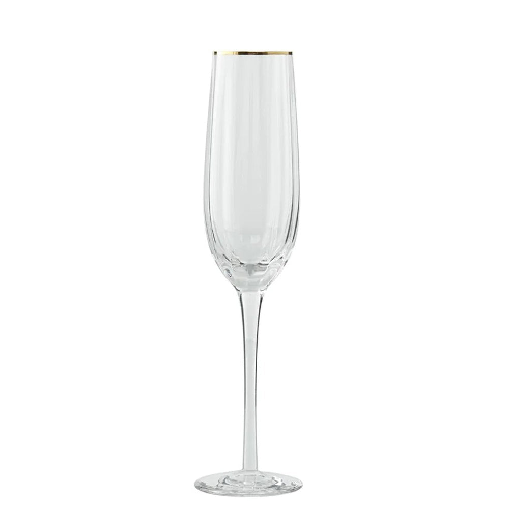 Lene Bjerre Sektglas CLAUDINE Glas klar gold | 23,5cl - Sir Henrys