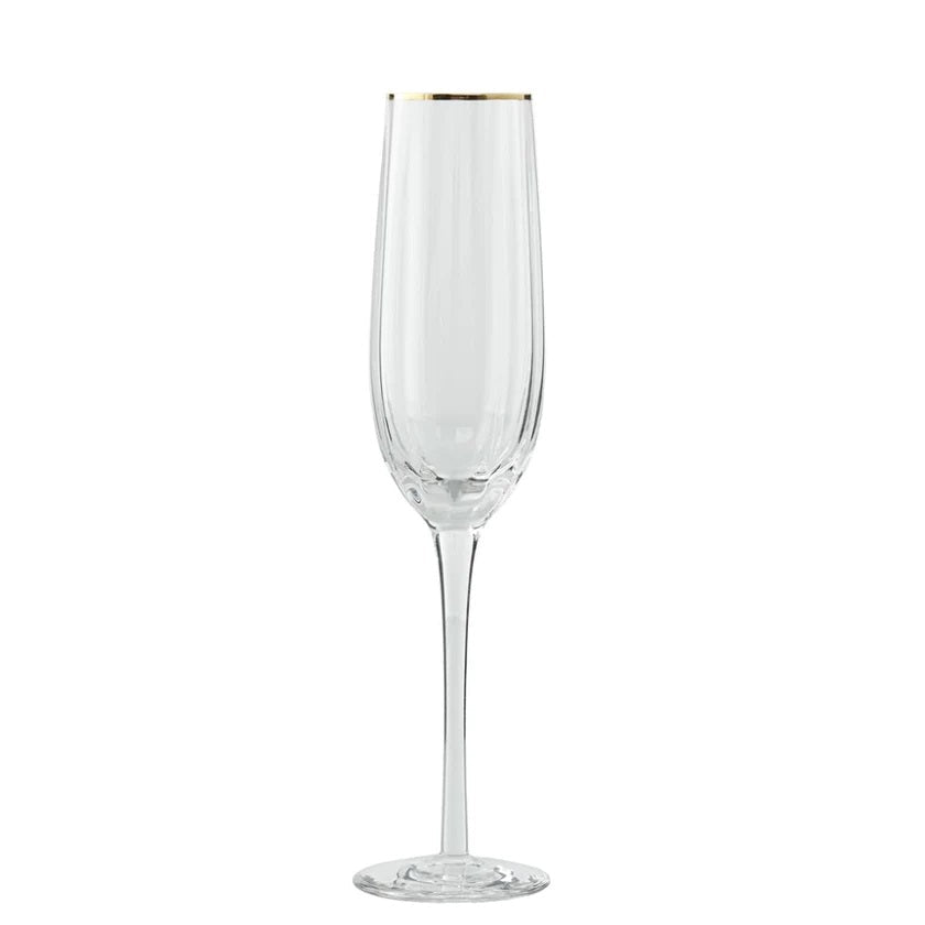 Lene Bjerre Sektglas CLAUDINE Glas klar gold | 23,5cl - Sir Henrys