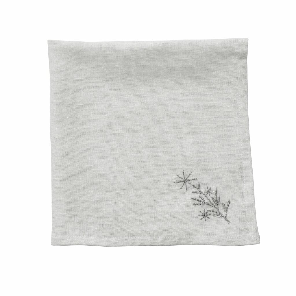 Lene Bjerre Serviette STARLIA weiß silber | 45x45 cm - Sir Henrys