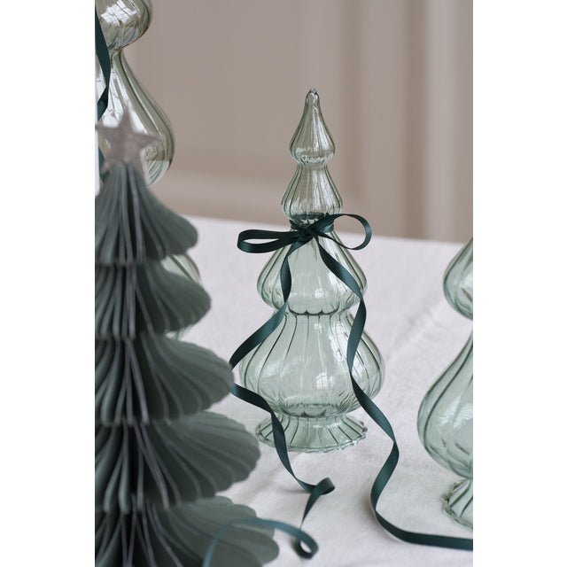 Lene Bjerre Weihnachtsdekoration ASTA S grün Glas | Ø8x19,5 cm - Sir Henrys