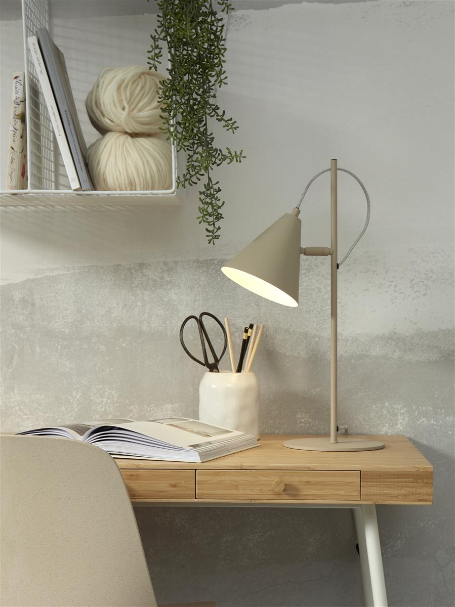 It's about RoMi Tischlampe LISBON grau | 18x29x50,5cm