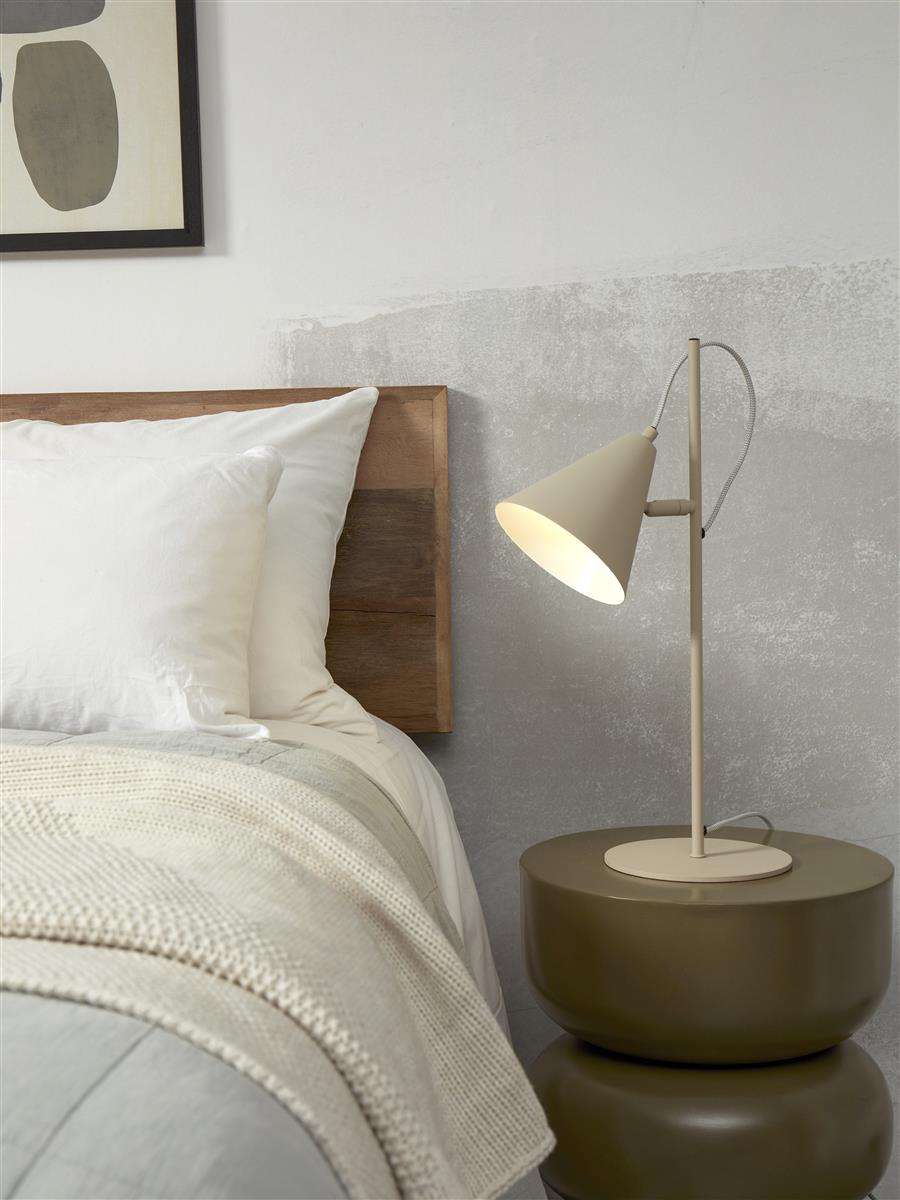 It's about RoMi Tischlampe LISBON grau | 18x29x50,5cm