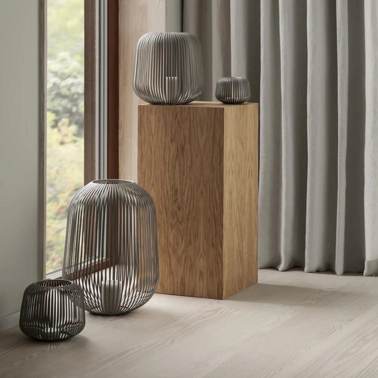 Blomus Laterne LITO XS grau dove | Ø 14x10 cm