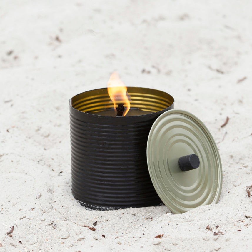 Living by Heart Deckel für Outdoorkerze GOLD mit schwarz - Sir Henrys