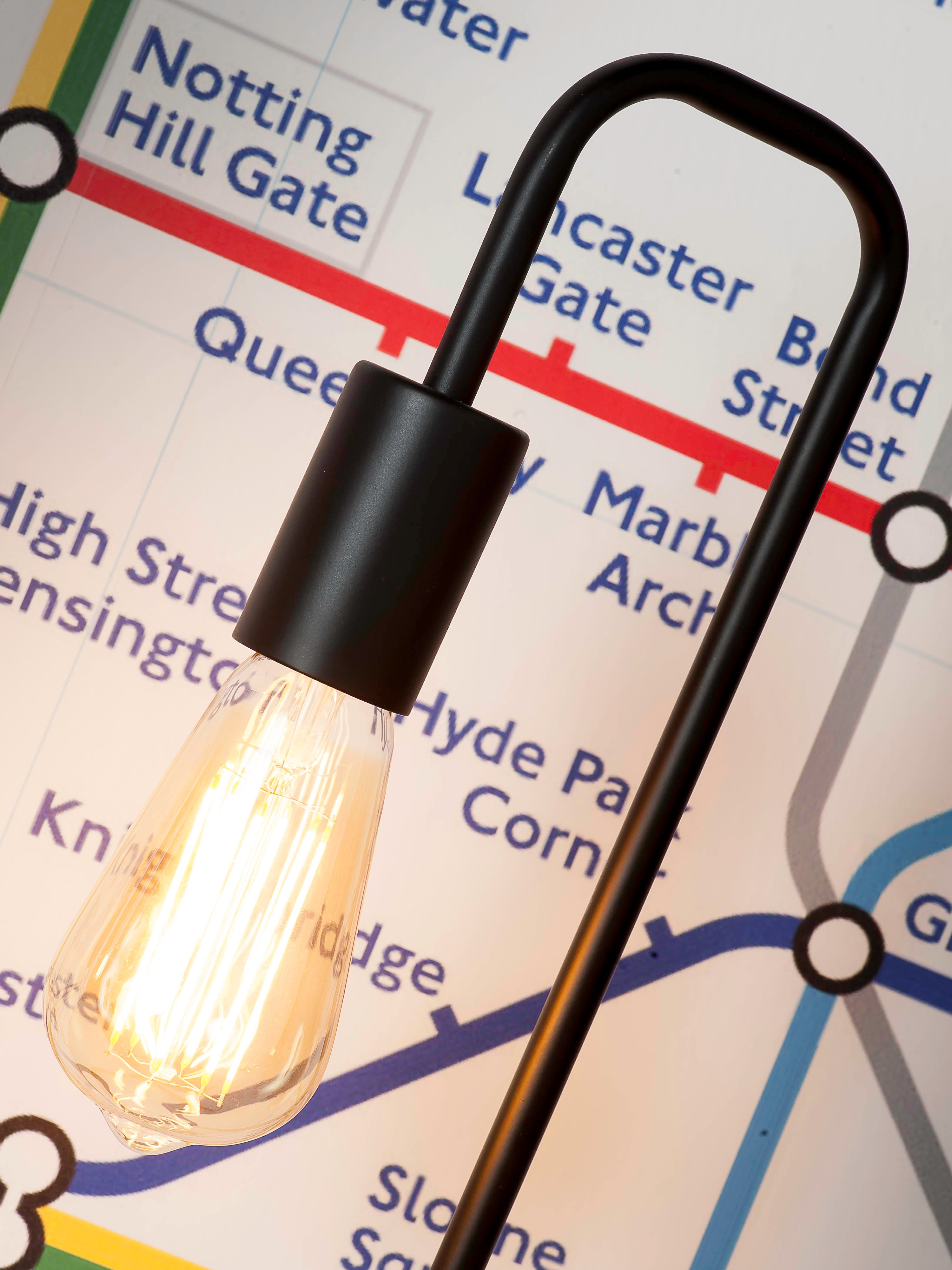 It's about RoMi Tischlampe LONDON schwarz | 20x20x45cm
