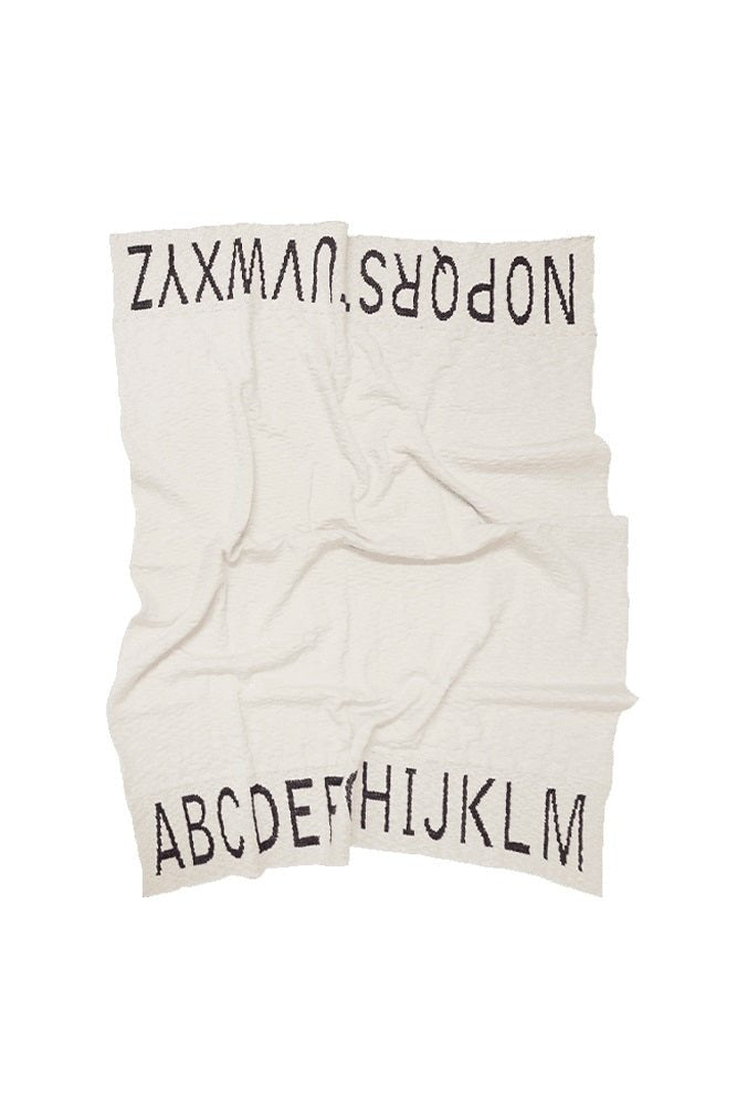 Lorena Canals Babydecke ABC natur schwarz | 120x100cm - Sir Henrys