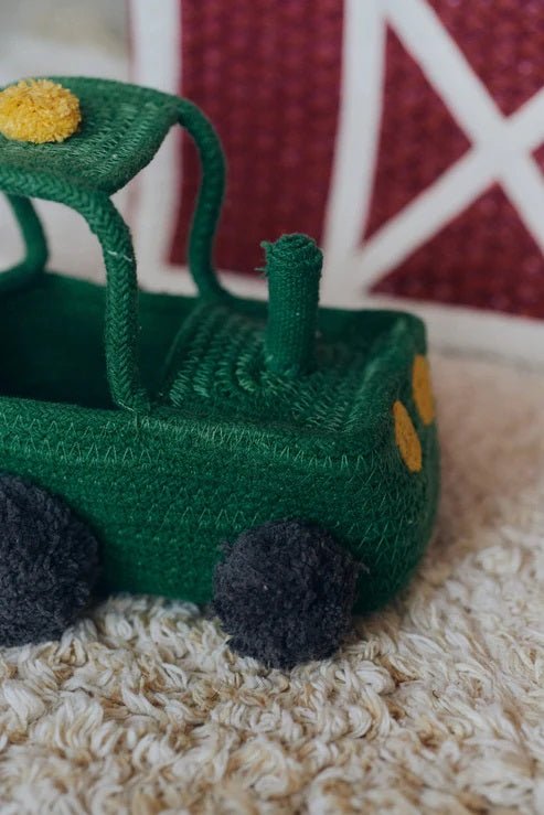 Lorena Canals Baskettraktor grün | 15x35x15cm - Sir Henrys