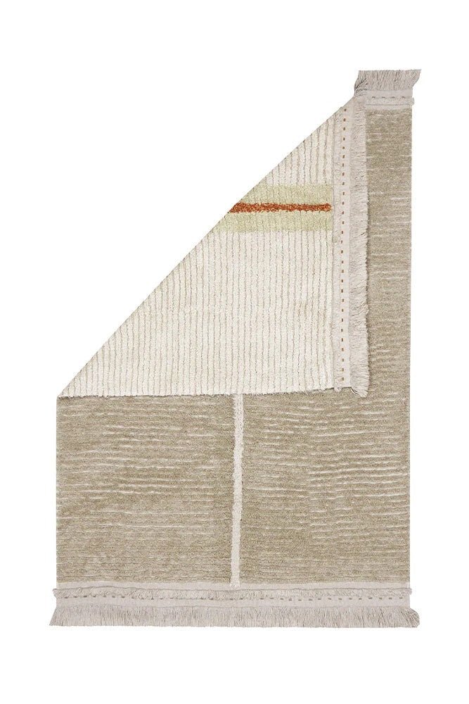 Lorena Canals drehbarer waschbarer Teppich DUETTO salbei | 200x140cm - Sir Henrys