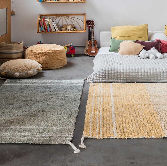 Lorena Canals drehbarer waschbarer Teppich TWIN vintage blau | 140x80cm - Sir Henrys