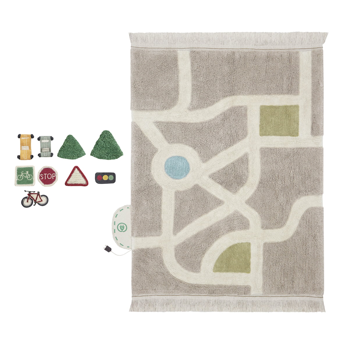 Lorena Canals waschbarer Teppich ECO-CITY mehrfarbig | 170x120cm