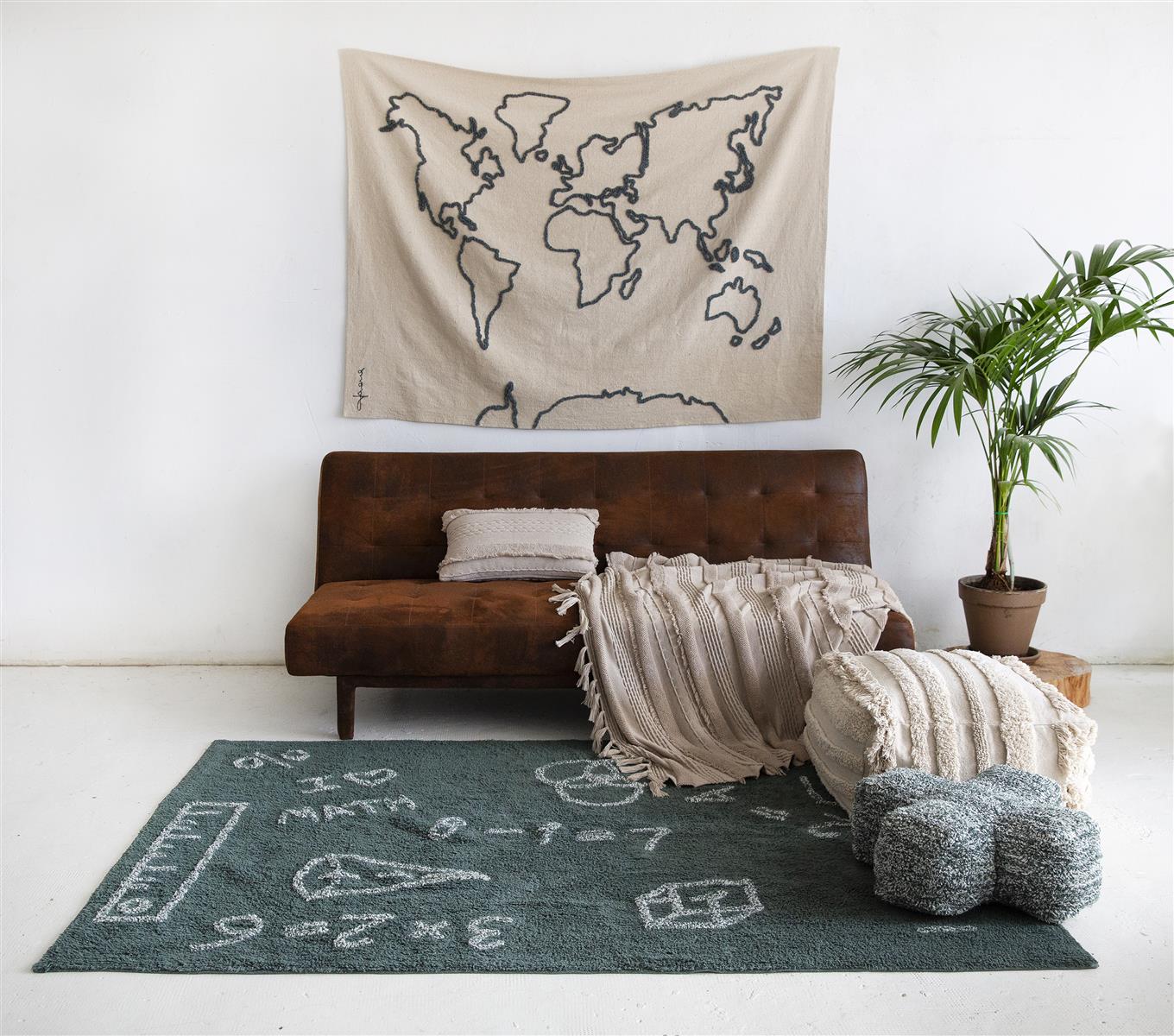 Lorena Canals gestrickte Baumwolldecke AIR DUNE weiß | 125x150cm - Sir Henrys