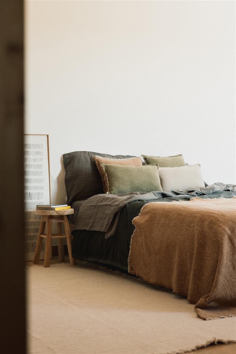 Lorena Canals Handgewebte Decke PLAID ochre | 180x130cm - Sir Henrys