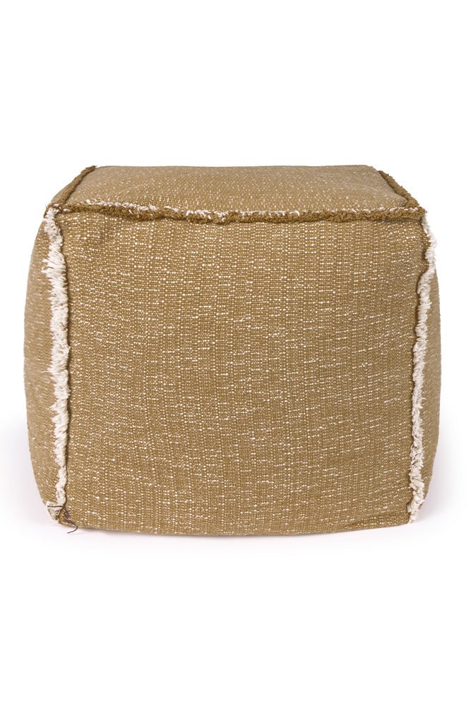 Lorena Canals Handgewebter Pouf Ochre | 45x45cm - Sir Henrys