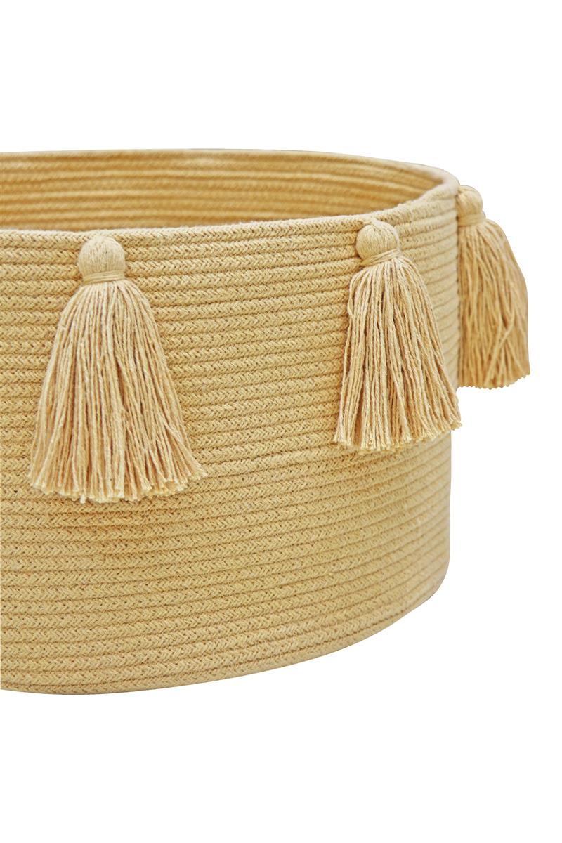 Lorena Canals Korb NEW TASSELS honey | 40x40cm - Sir Henrys