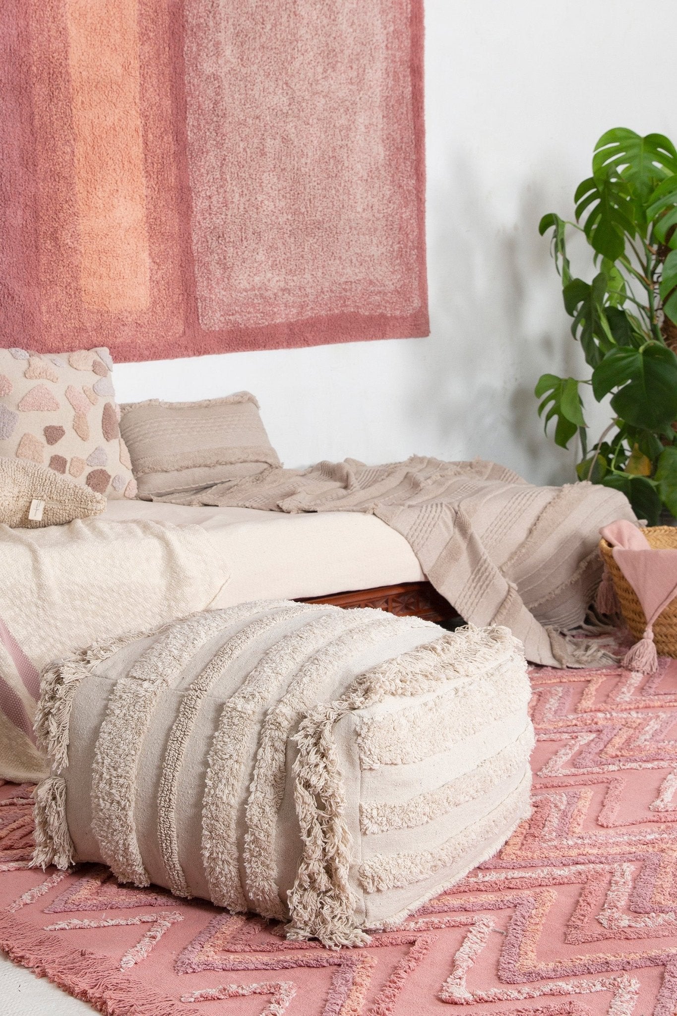Lorena Canals Pouf AIR NATURAL | 54x54cm - Sir Henrys
