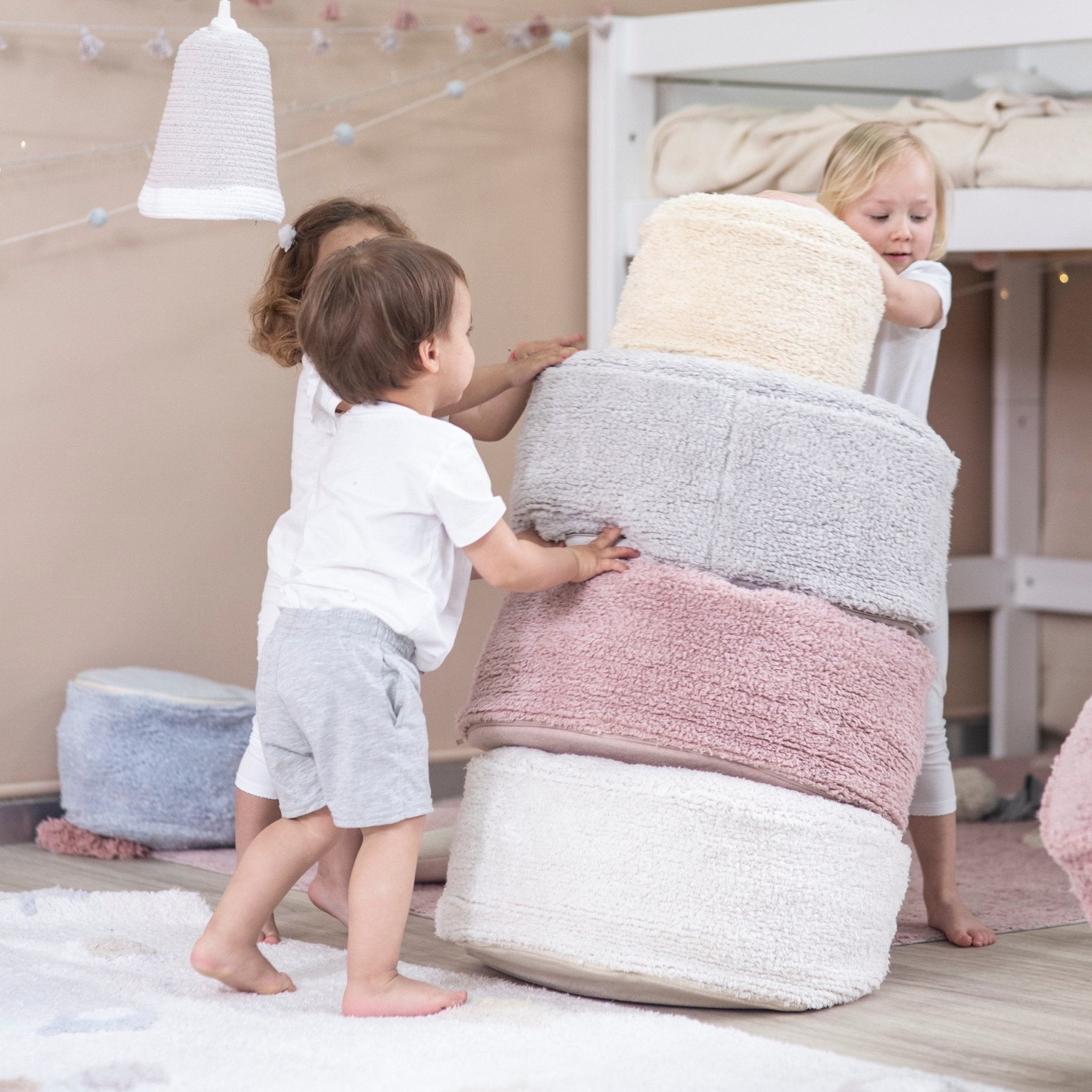 Lorena Canals Pouf CHILL creme | Ø50x20cm - Sir Henrys