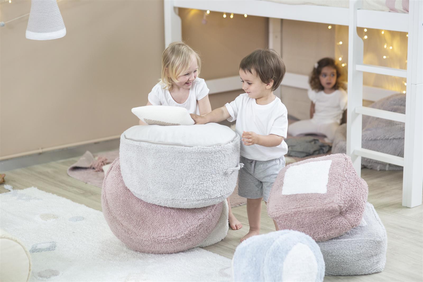 Lorena Canals Pouf CHILL Perlgrau | 50x50cm - Sir Henrys