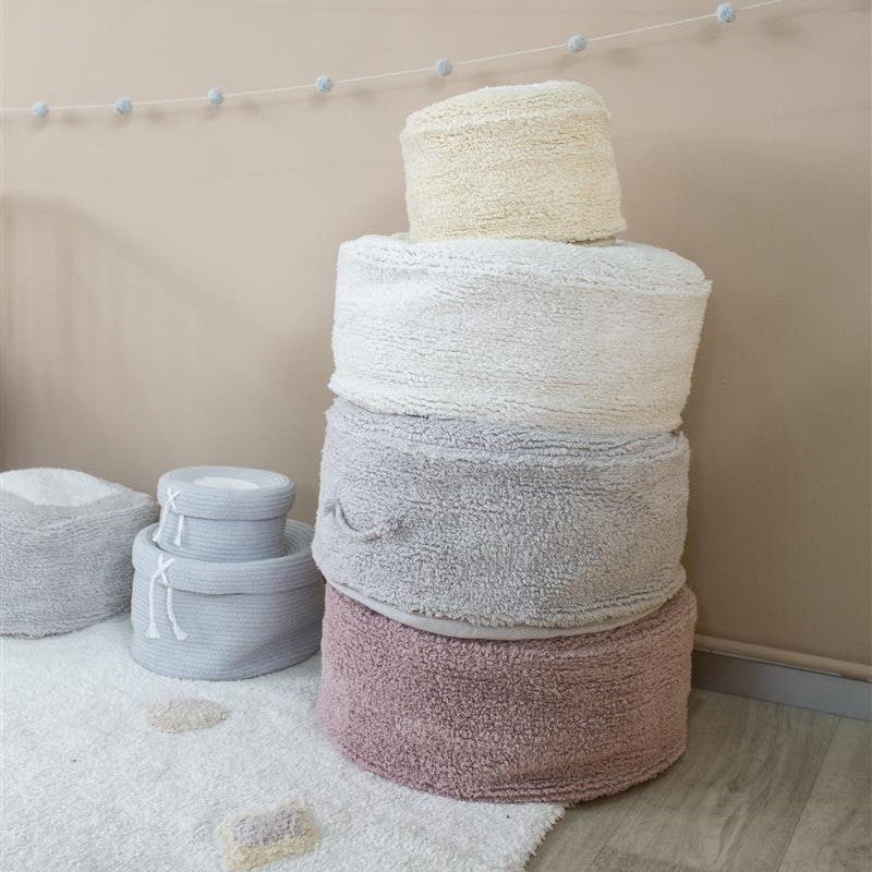 Lorena Canals Pouf CHILL Perlgrau | 50x50cm - Sir Henrys