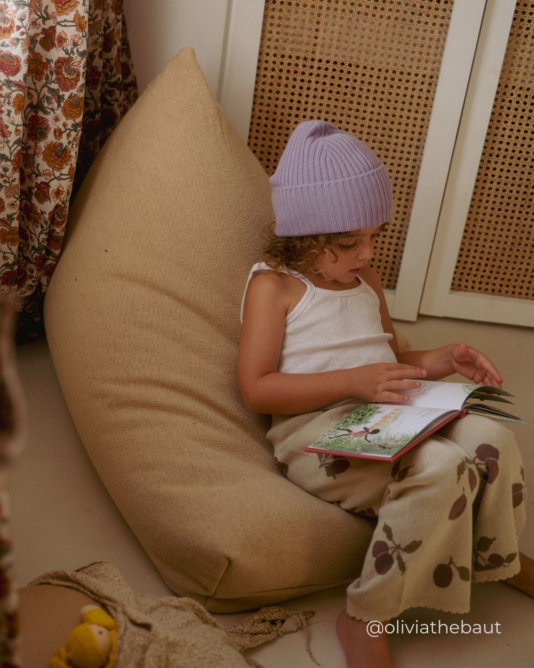 Lorena Canals Pouf CLEO Light Honey | 85x55cm - Sir Henrys