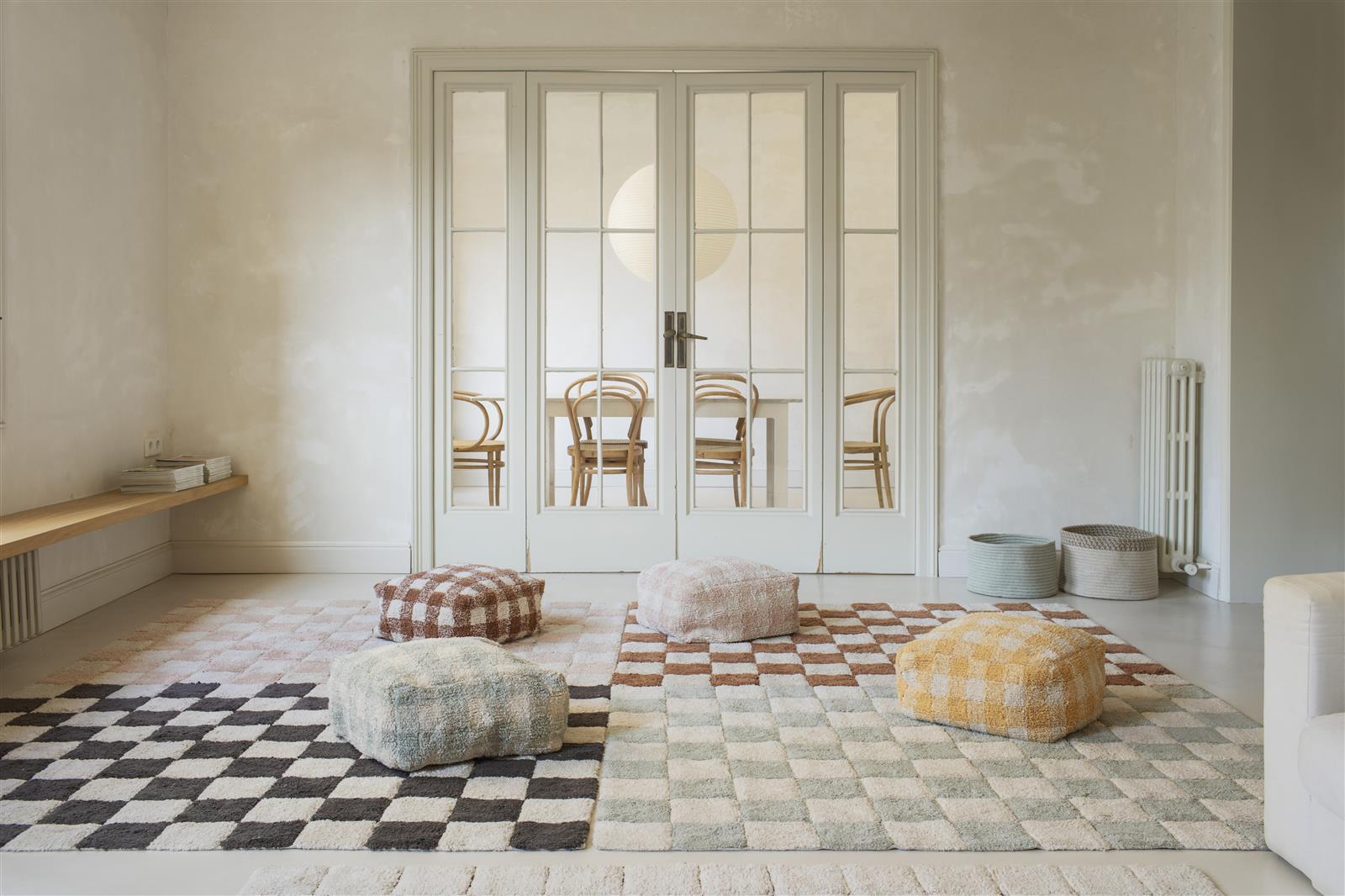 Lorena Canals Pouf VICHY Honig | 20x40cm - Sir Henrys