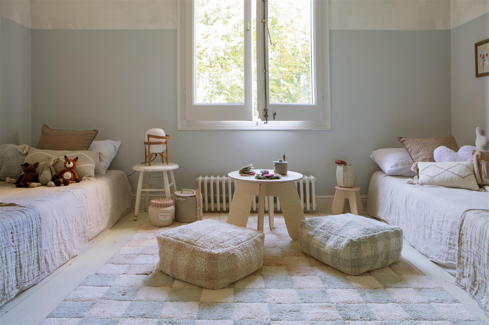 Lorena Canals Pouf VICHY Rose | 20x40cm - Sir Henrys