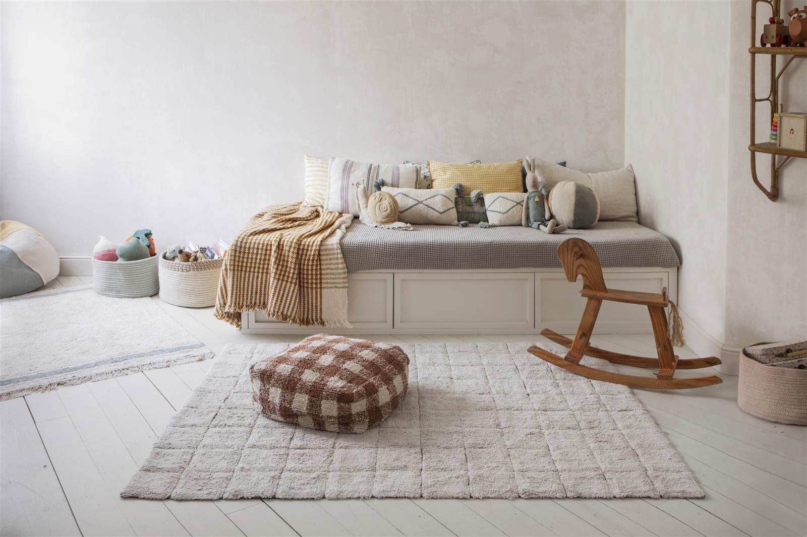 Lorena Canals Pouf VICHY Toffee | 20x40cm - Sir Henrys