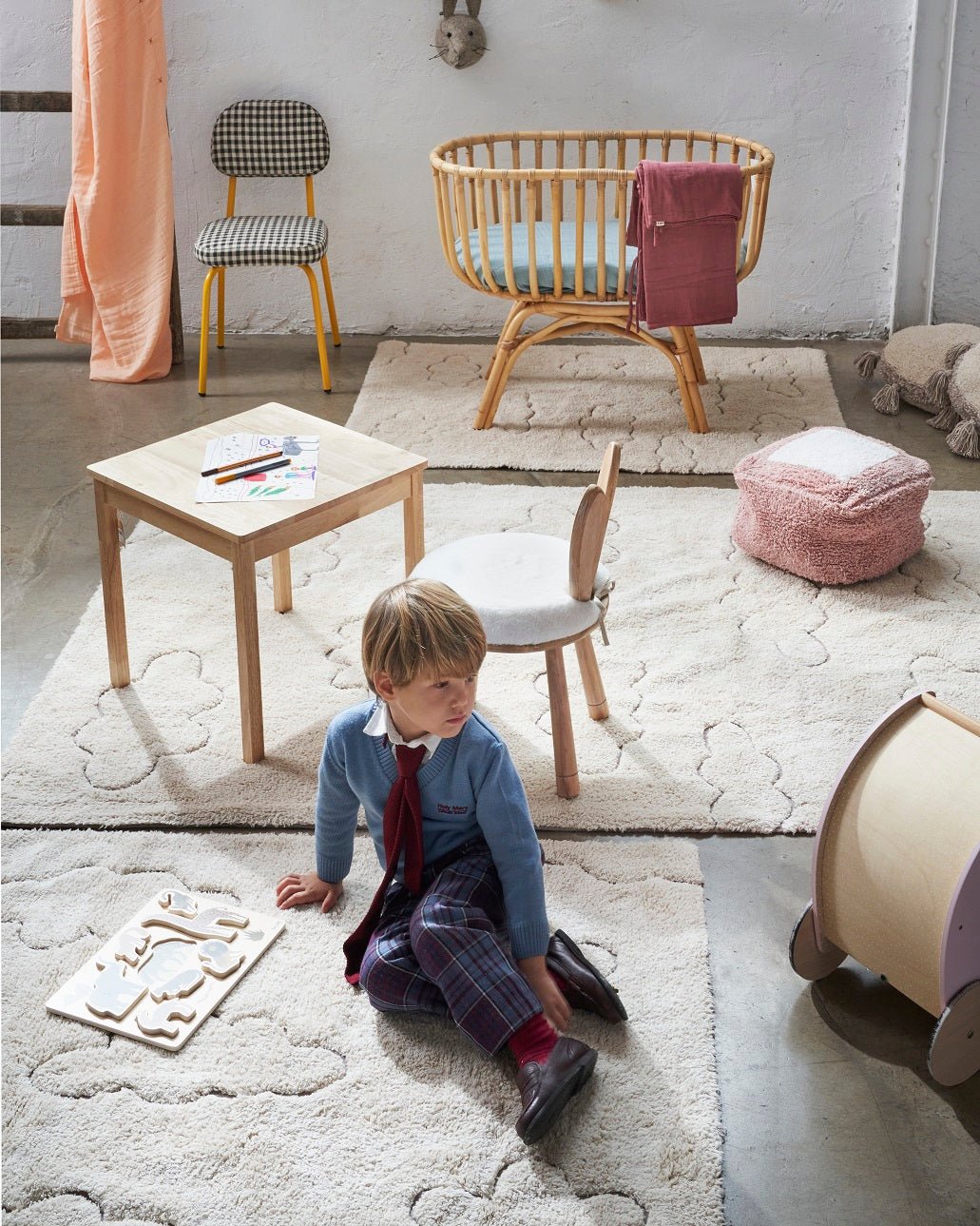 Lorena Canals RugCycled waschbarer Teppich CLOUDS | 130x90cm - Sir Henrys