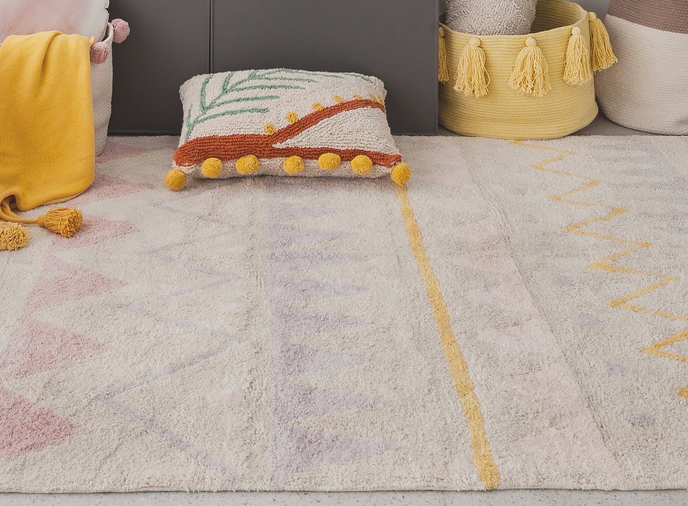 Lorena Canals waschbarer Teppich AZTECA vintage nude | 200x140cm - Sir Henrys