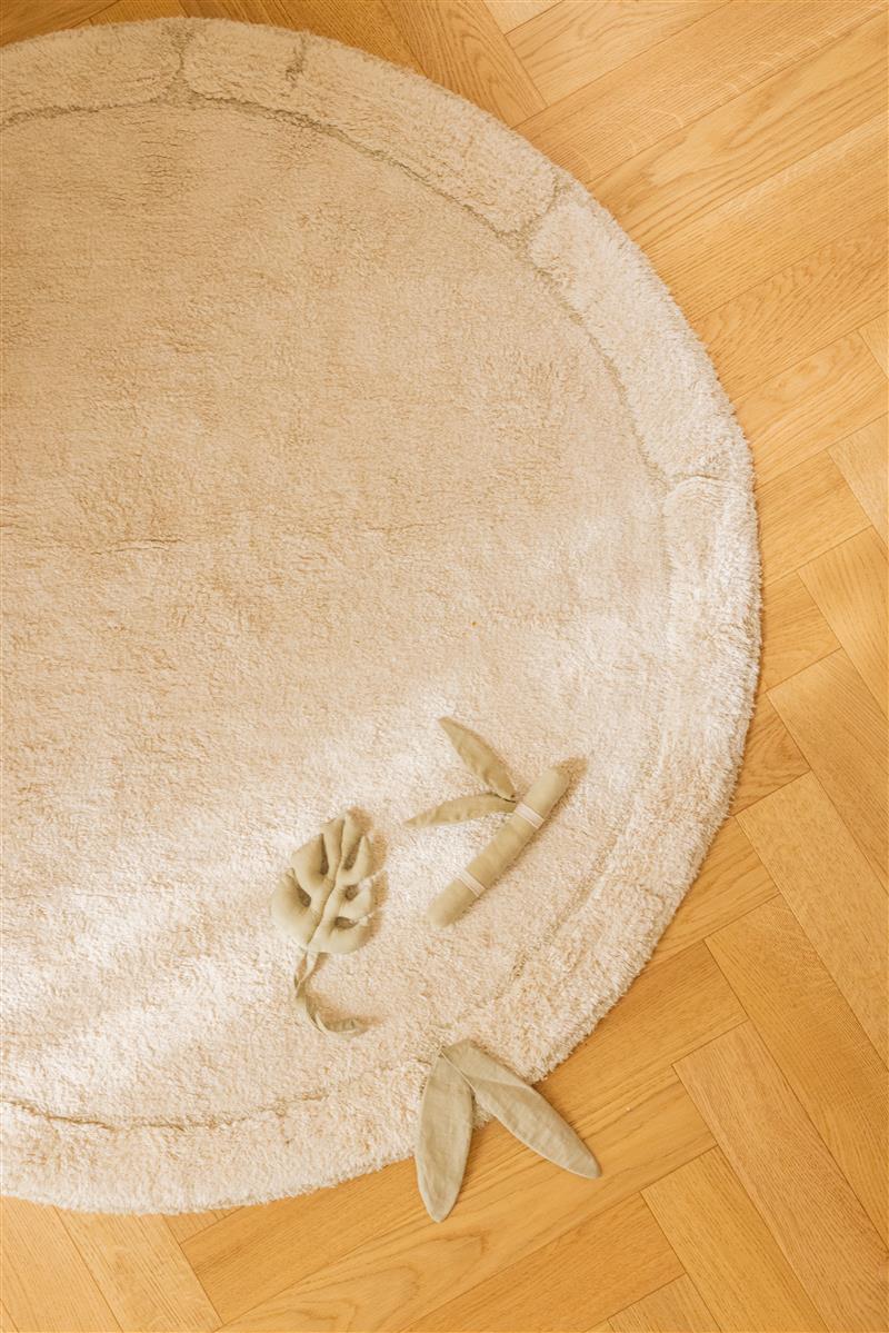 Lorena Canals waschbarer Teppich BAMBUSBLATT | 120x120cm - Sir Henrys