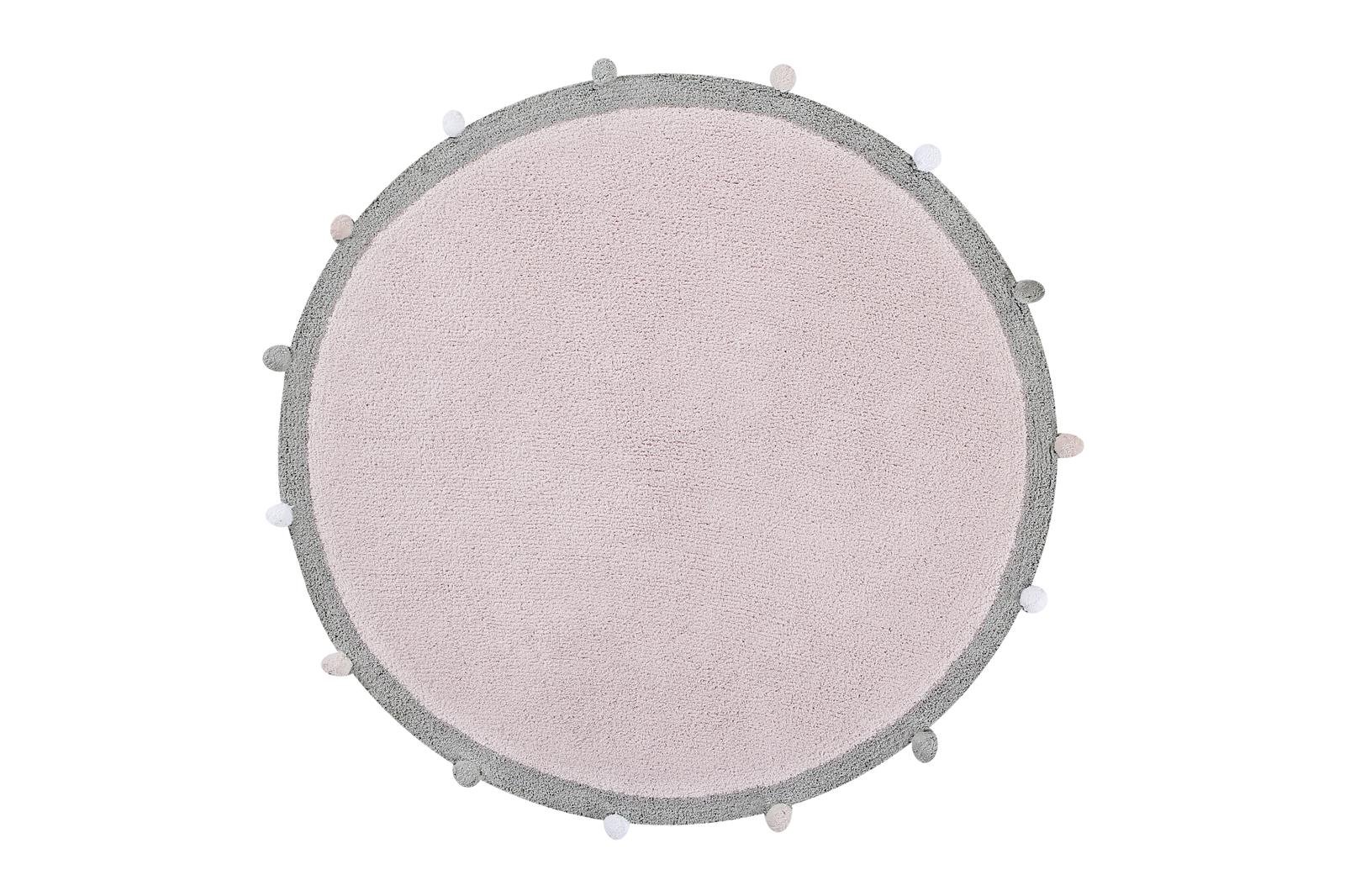 Lorena Canals waschbarer Teppich BUBBLY soft pink | 120x120cm - Sir Henrys