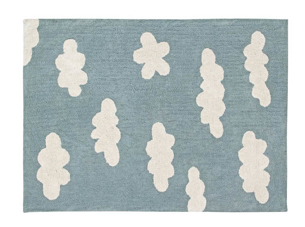 Lorena Canals waschbarer Teppich CLOUDS vintage blau | 160x120cm - Sir Henrys