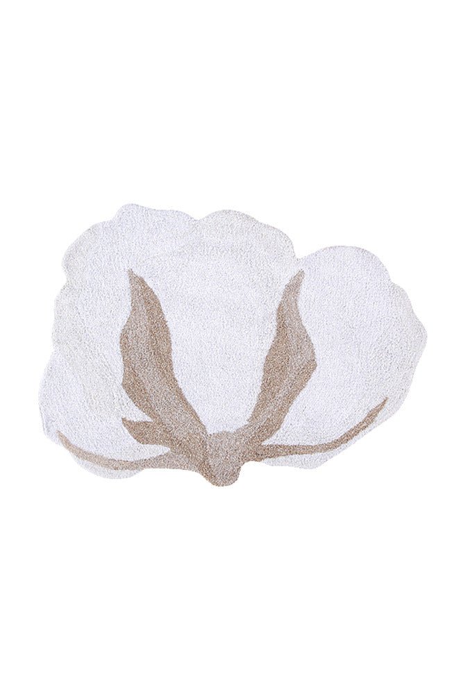 Lorena Canals Waschbarer Teppich COTTON FLOWER | 130x120cm - Sir Henrys
