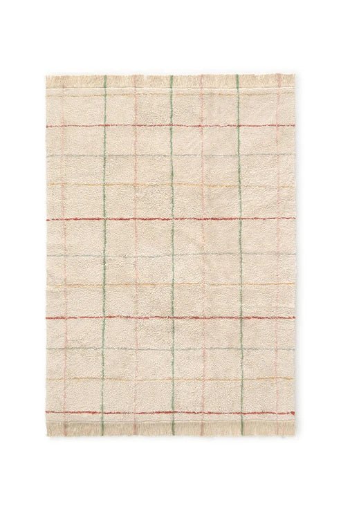 Lorena Canals waschbarer Teppich Farblinien natur | 130x90cm - Sir Henrys