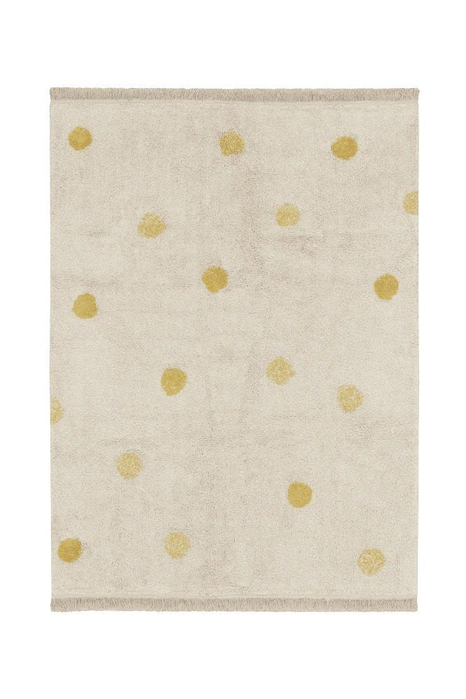 Lorena Canals waschbarer Teppich HIPPY DOTS honig | 160x120cm - Sir Henrys